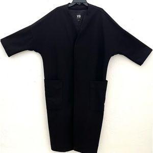 Y-3 Black Full length Coat with Huge Pockets